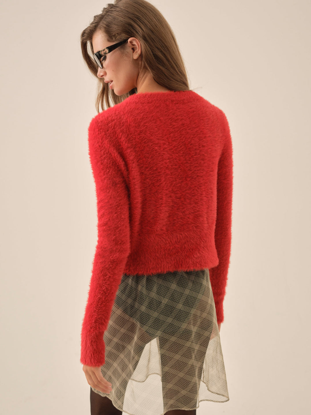 Tayla Knit Cardigan — Red