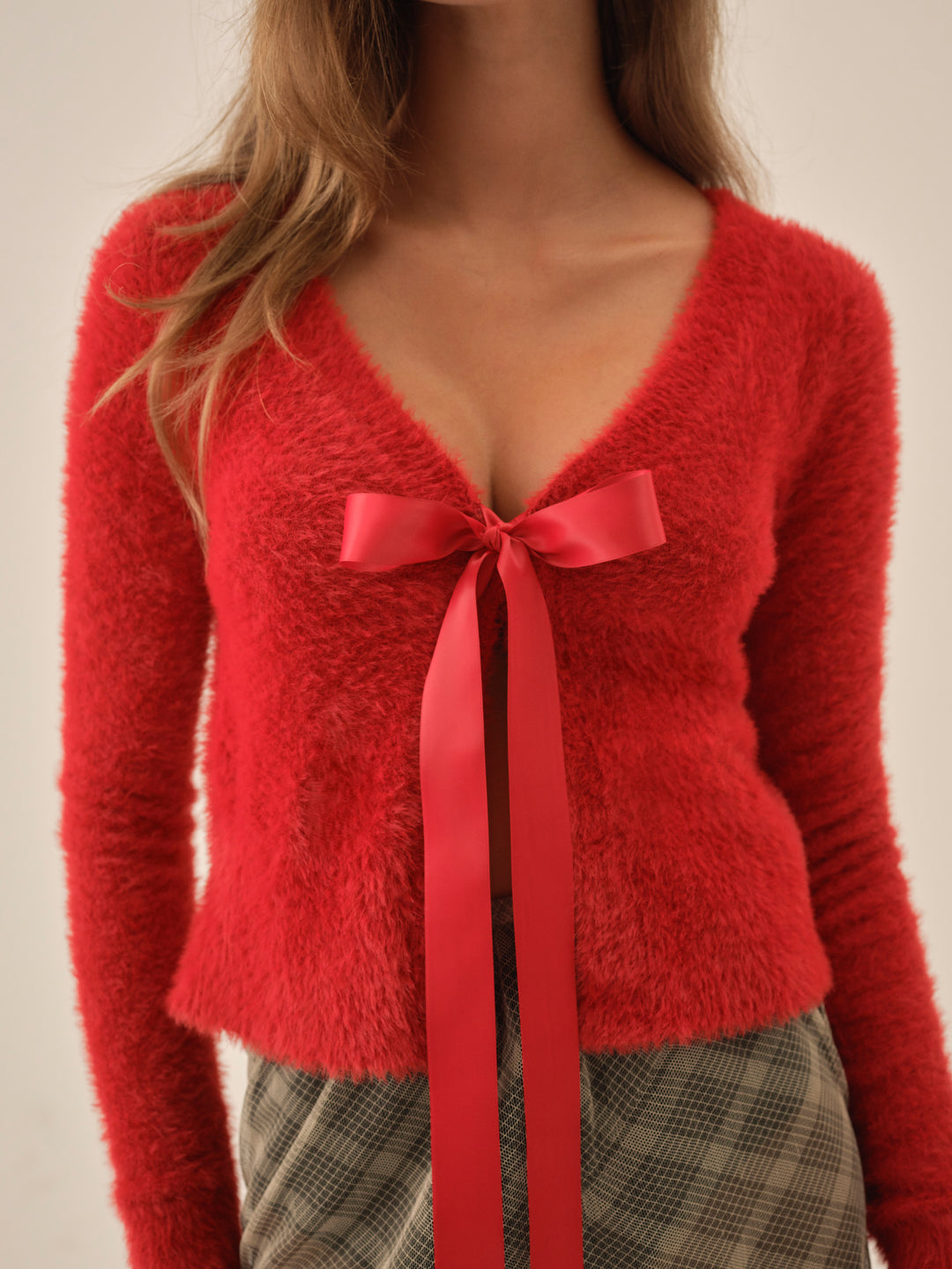 Tayla Knit Cardigan — Red