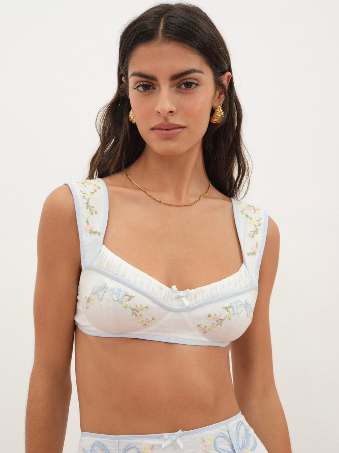 Baby Bows Bra Top — White