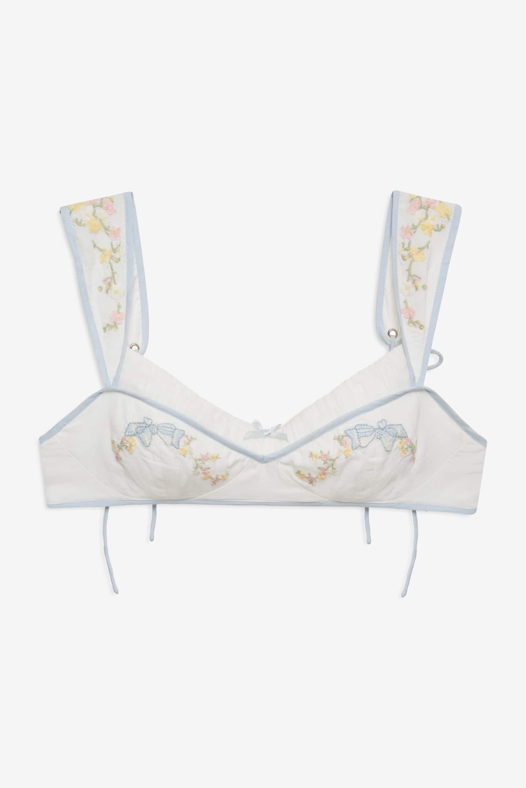 Baby Bows Bra Top — White