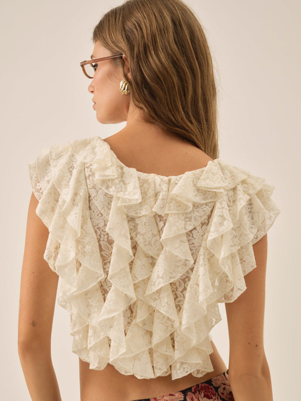 Lucianna Lace Top — Cream