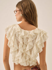 Lucianna Lace Top — Cream