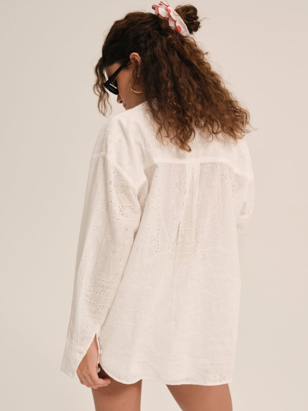 Handkerchief Button-Up Shirt — White