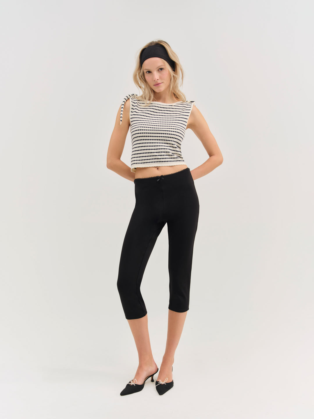 Regatta Stripe Knit Top — Cream