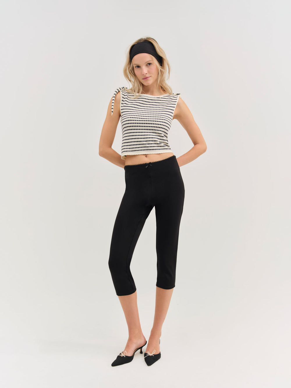 Regatta Stripe Knit Top — Cream