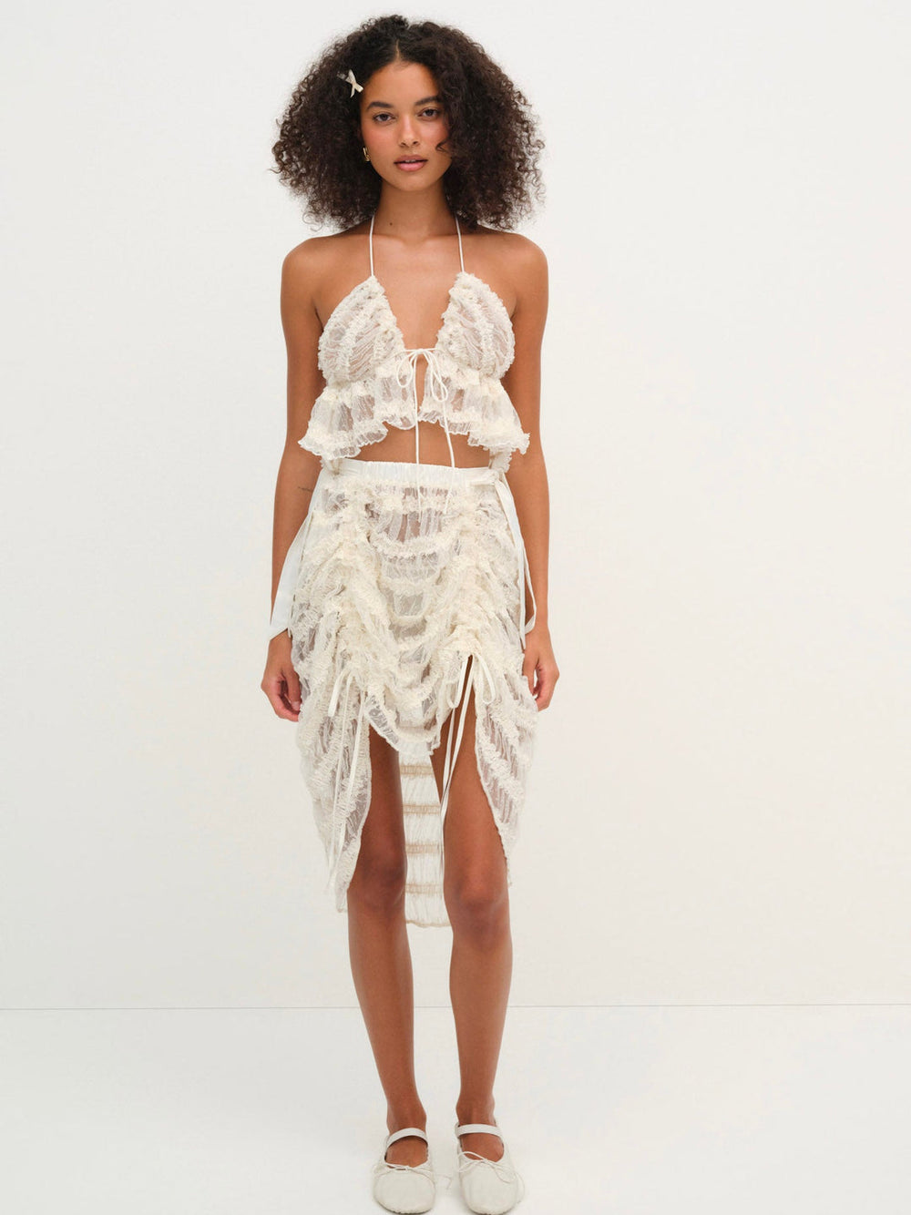 Romy Bralette Top — White