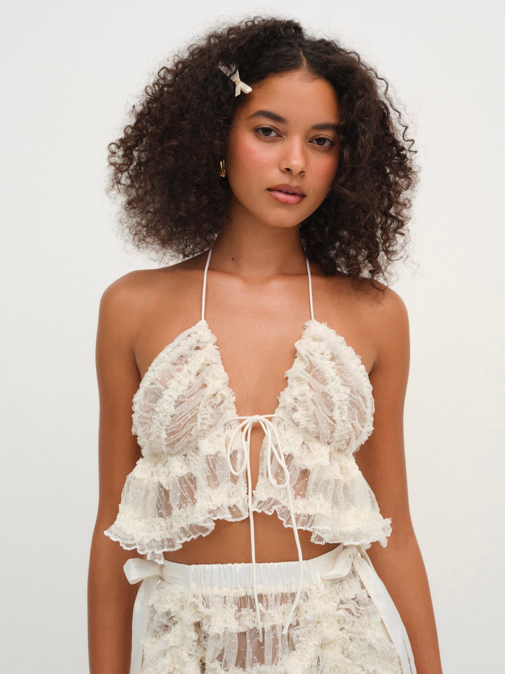 Romy Bralette Top — White