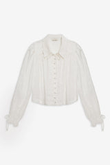 Edie Eyelet Top — White