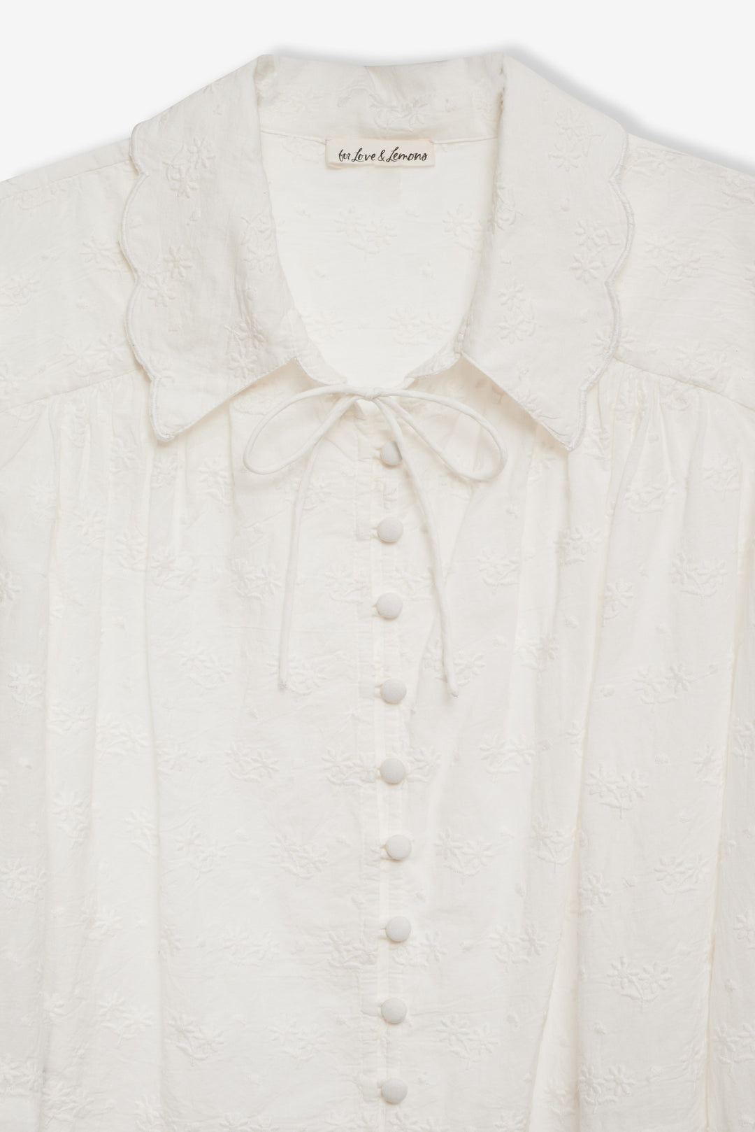 Edie Eyelet Top — White