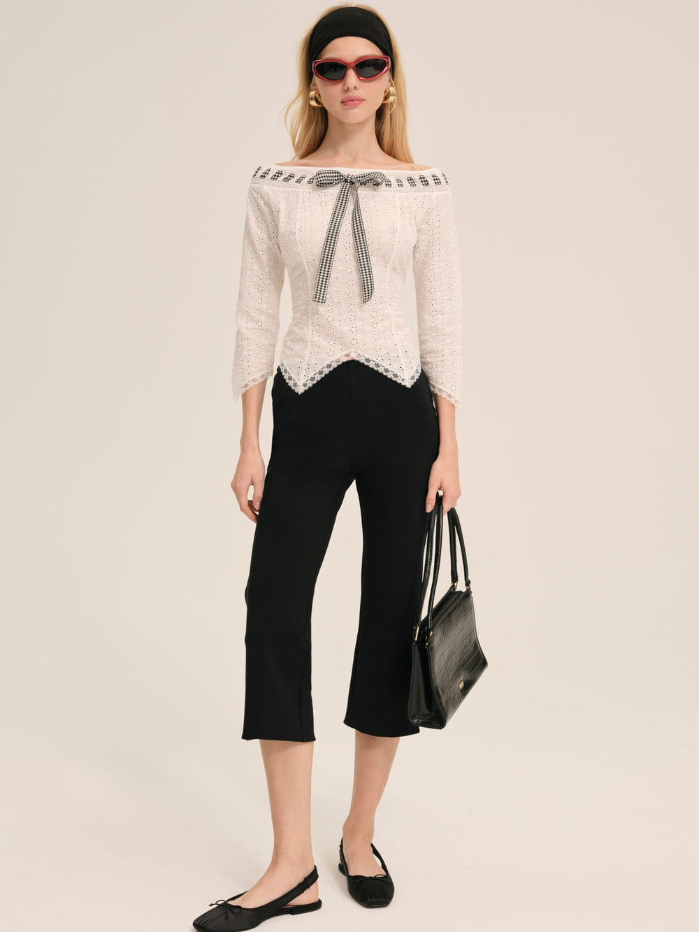 Rosie Ribbon Top — White