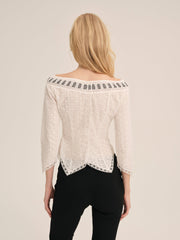 Rosie Ribbon Top — White