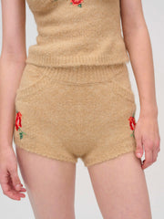 Grans Beaded Knit Short — Tan
