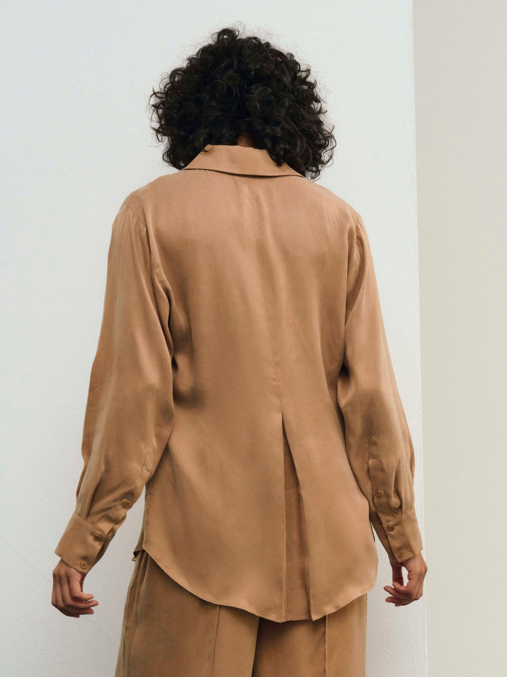 Clarabell Button Down Shirt — CAMEL