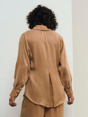 Clarabell Button Down Shirt — CAMEL