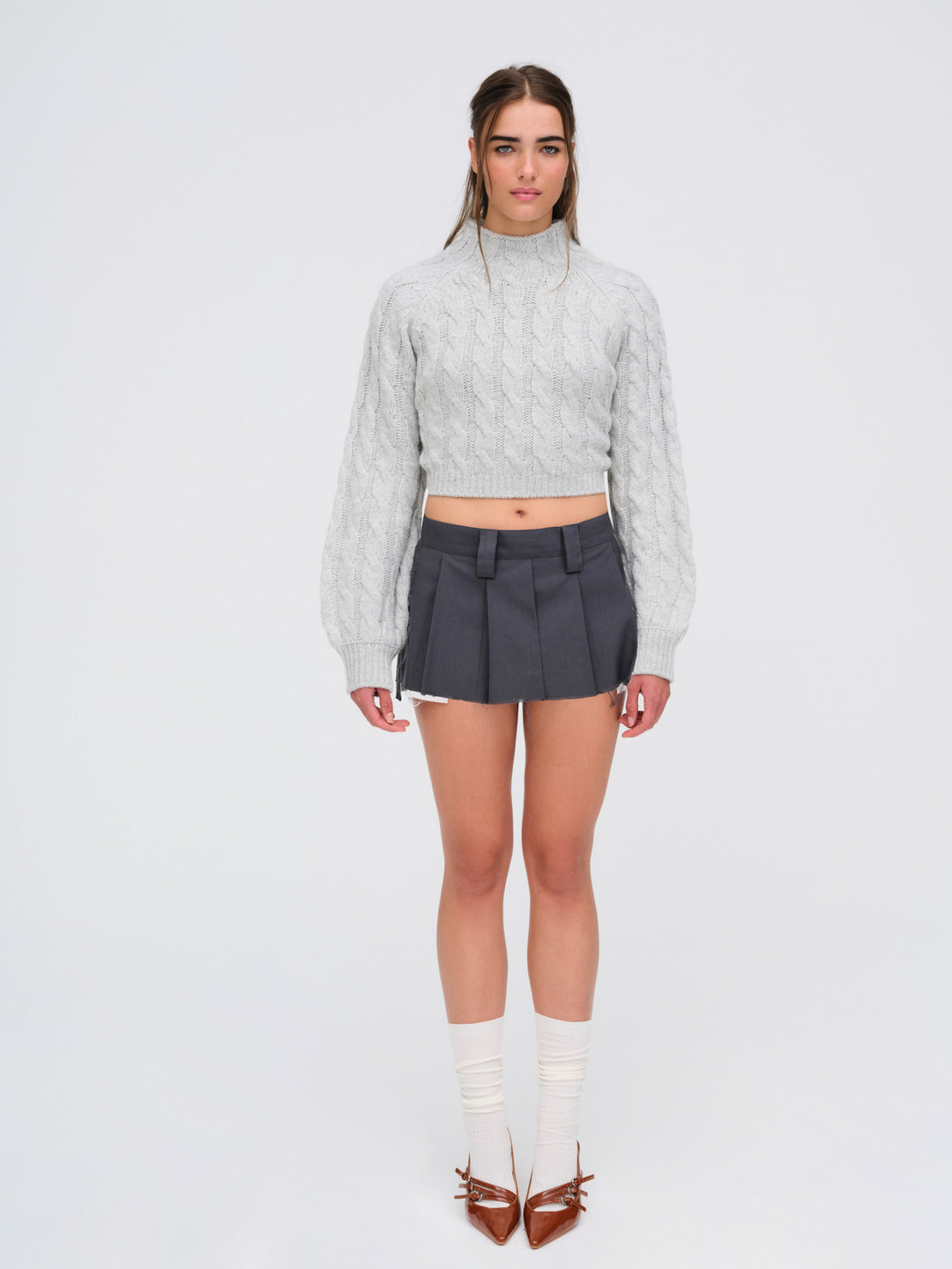 Lise Chunky Sweater — Grey