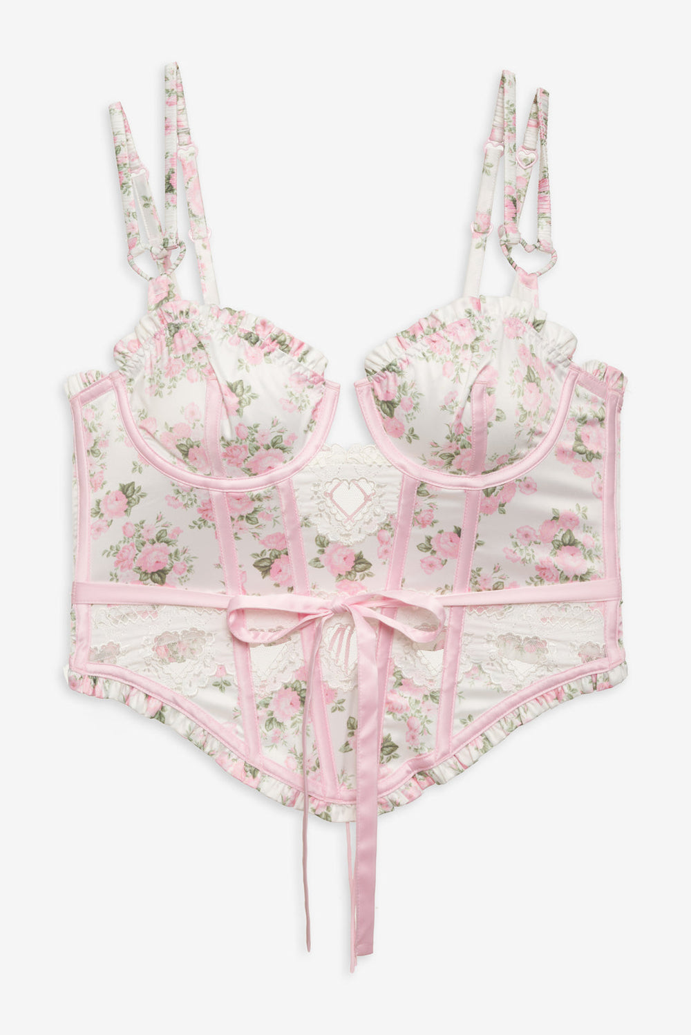 Naima Floral Bustier — Pink
