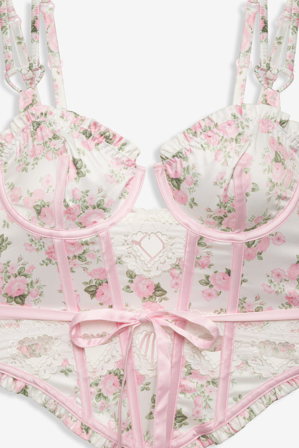 Naima Floral Bustier — Pink