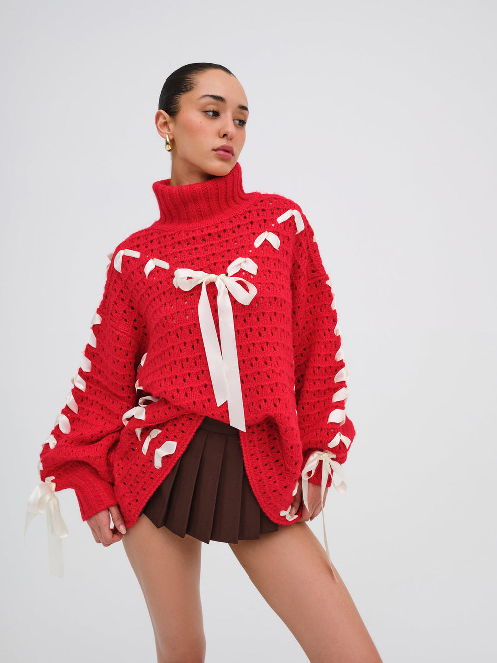 Liberty Oversized Sweater — Red