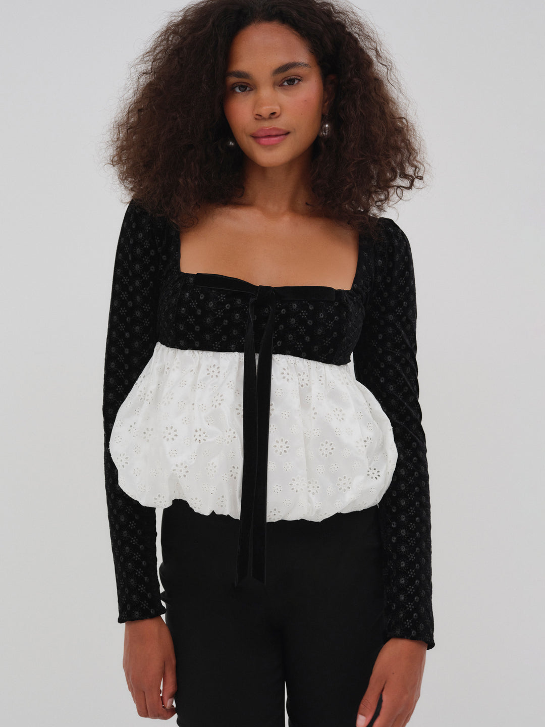 Elisa Bubble Top — White