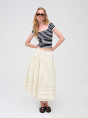 Suzette Stripe Top — Black