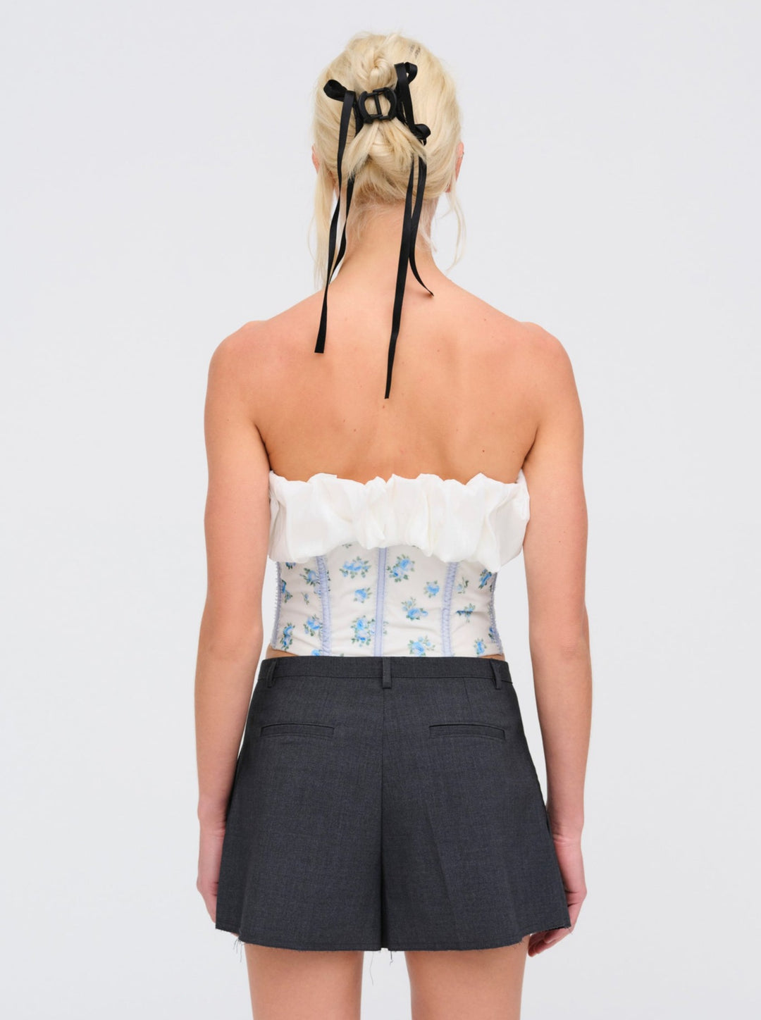 Evelyn Corset Top — Blue