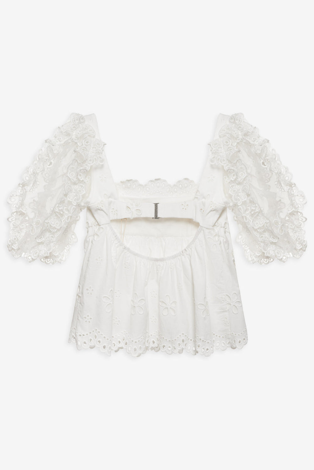 Daisy Eyelet Top — White