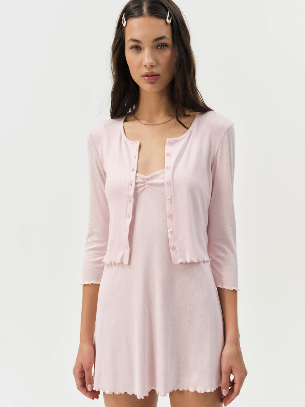 Elliana Cardigan — Dusty Pink