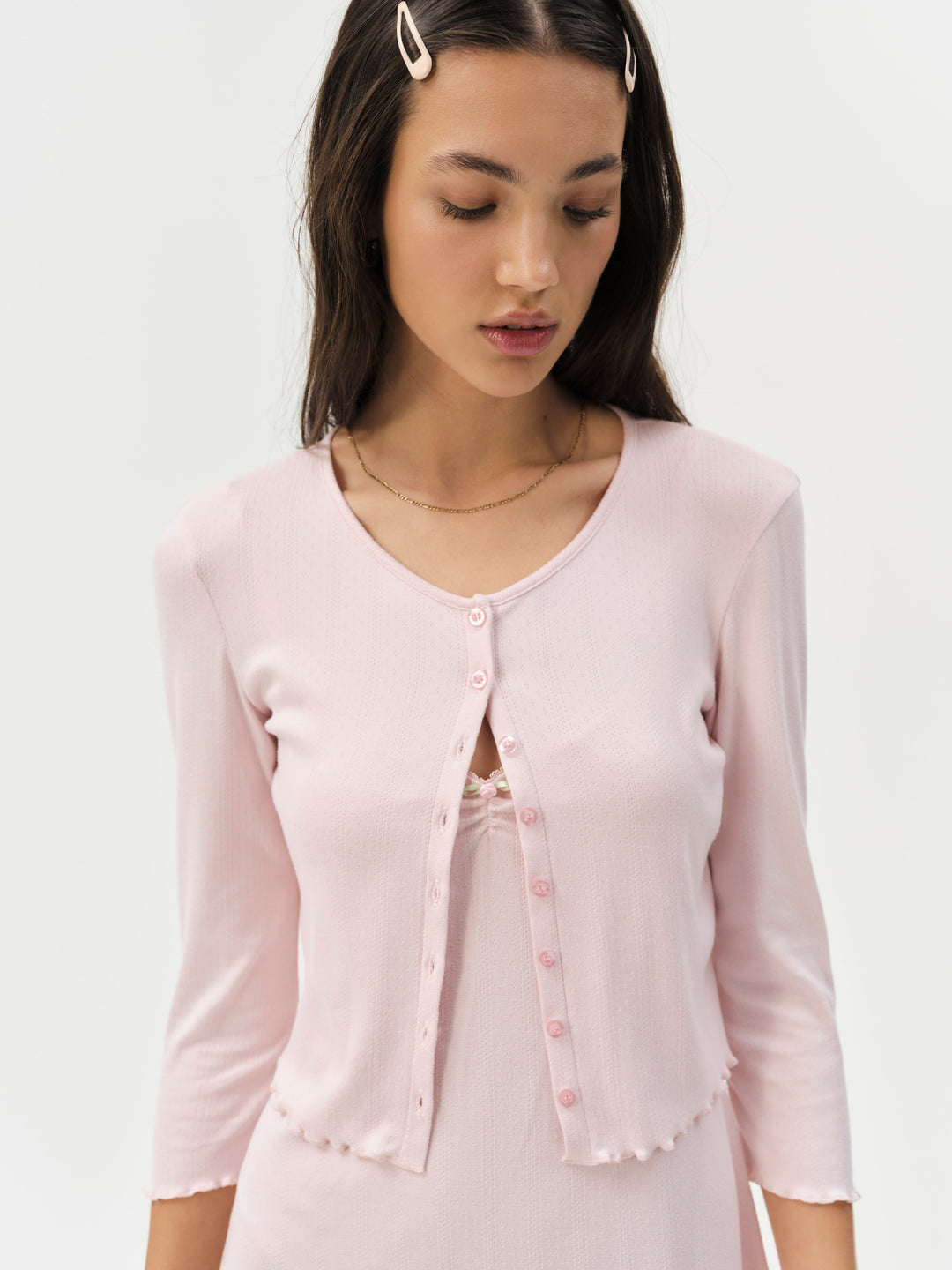Elliana Cardigan — Dusty Pink