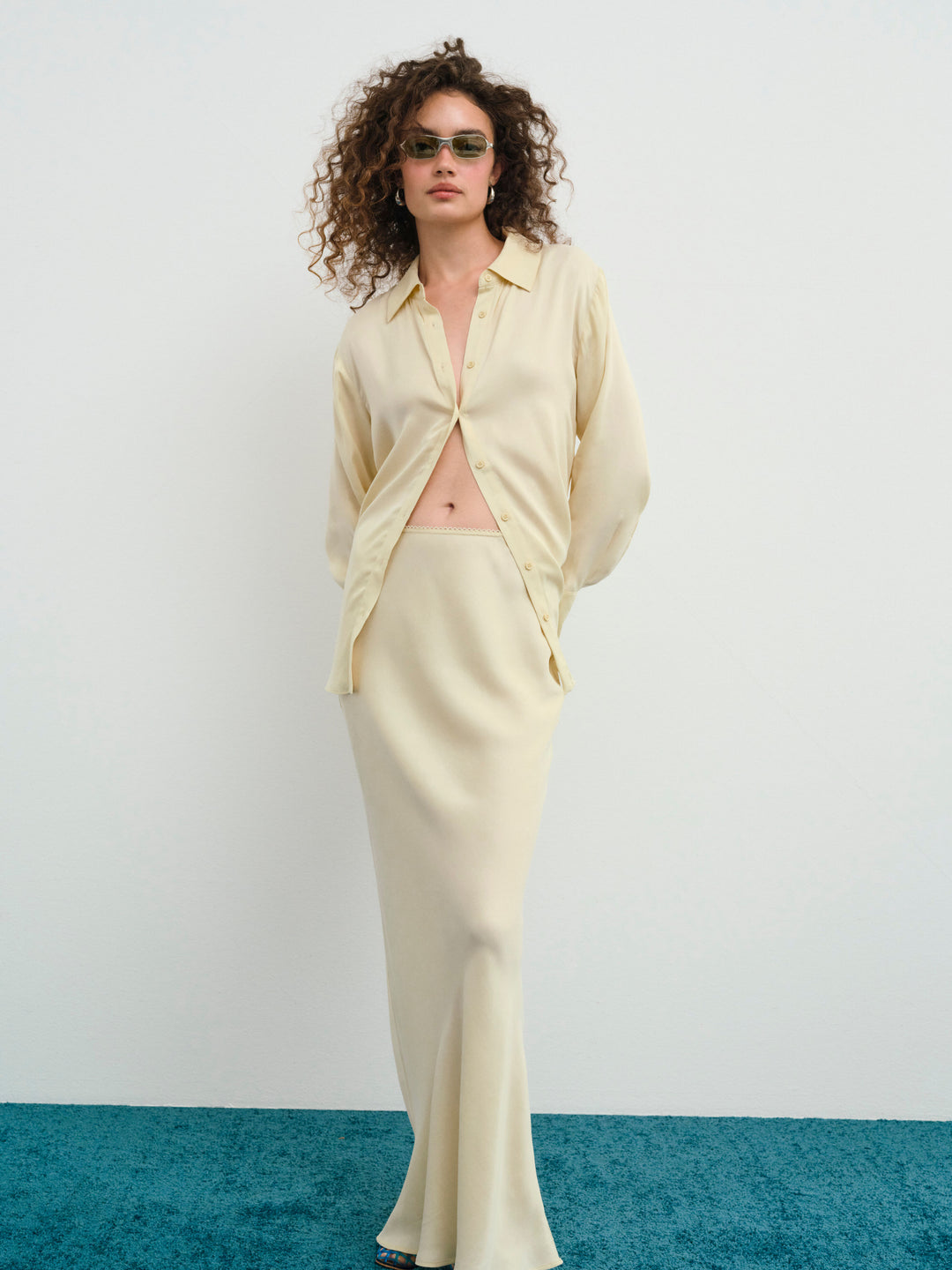 Clarabell Button Down Shirt — Yellow