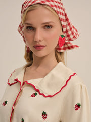 Strawberry Jam Cardigan — Cream