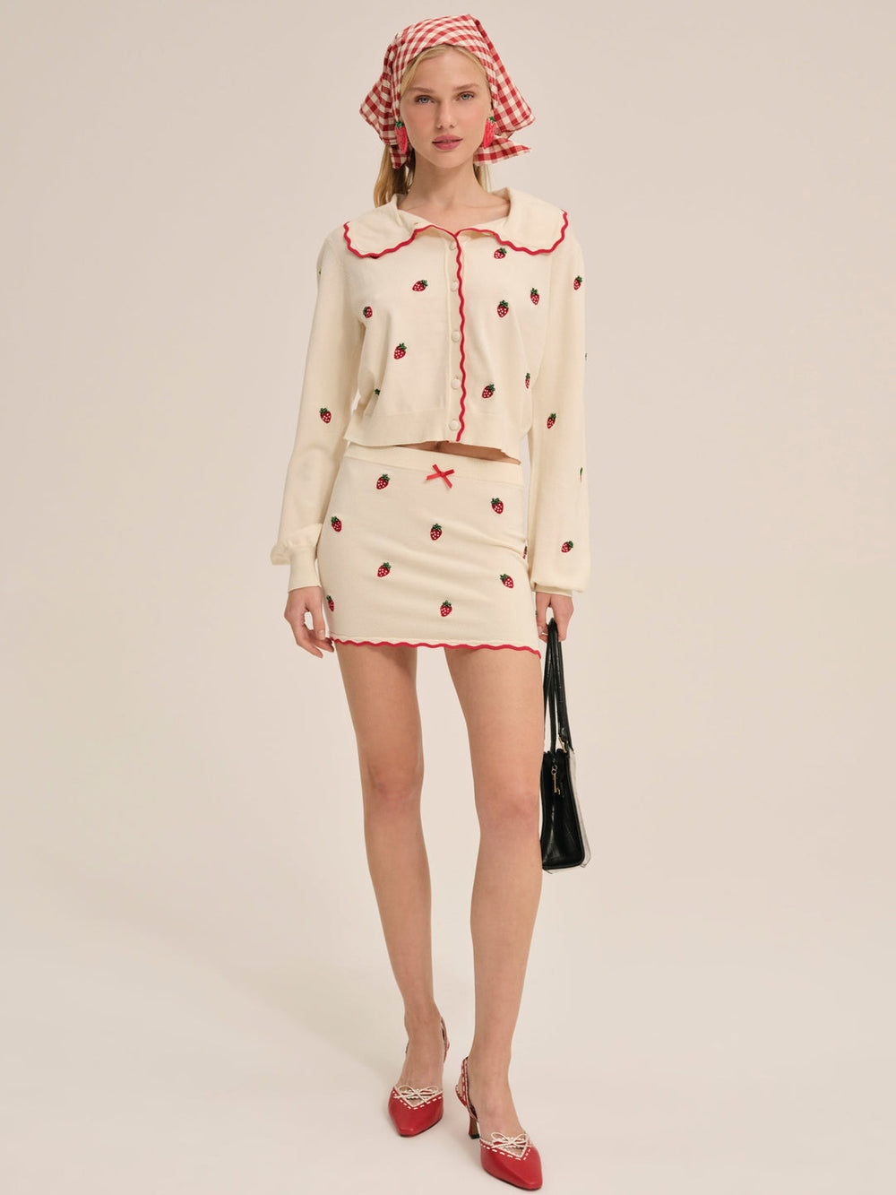 Strawberry Jam Cardigan — Cream