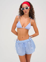 Gingham Shorts — Blue