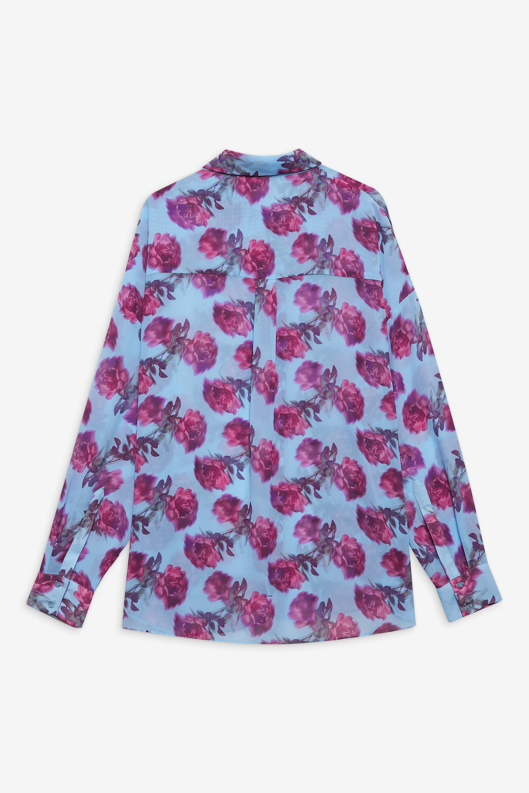 Floral Stems Button-Down Top — Blue