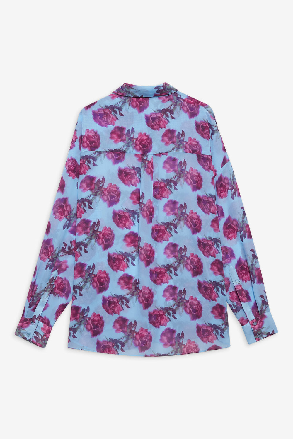 Floral Stems Button-Down Top — Blue