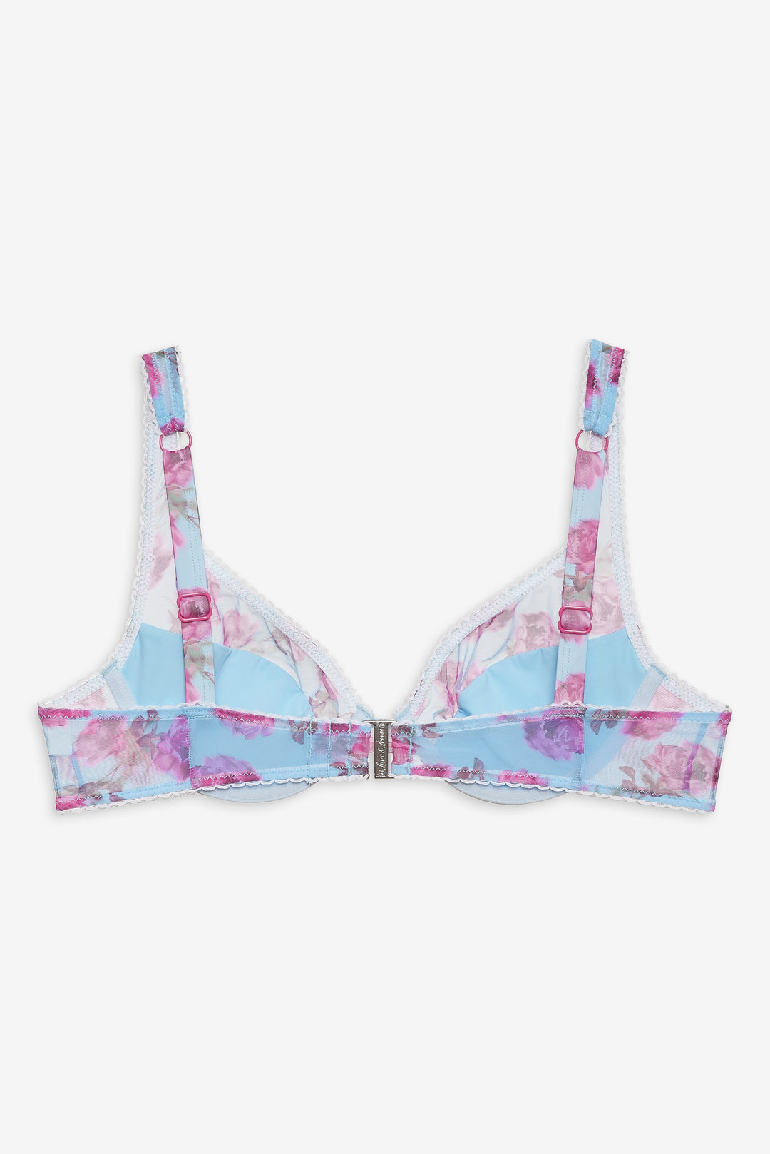 Floral Stems Underwire Bikini Top — Blue