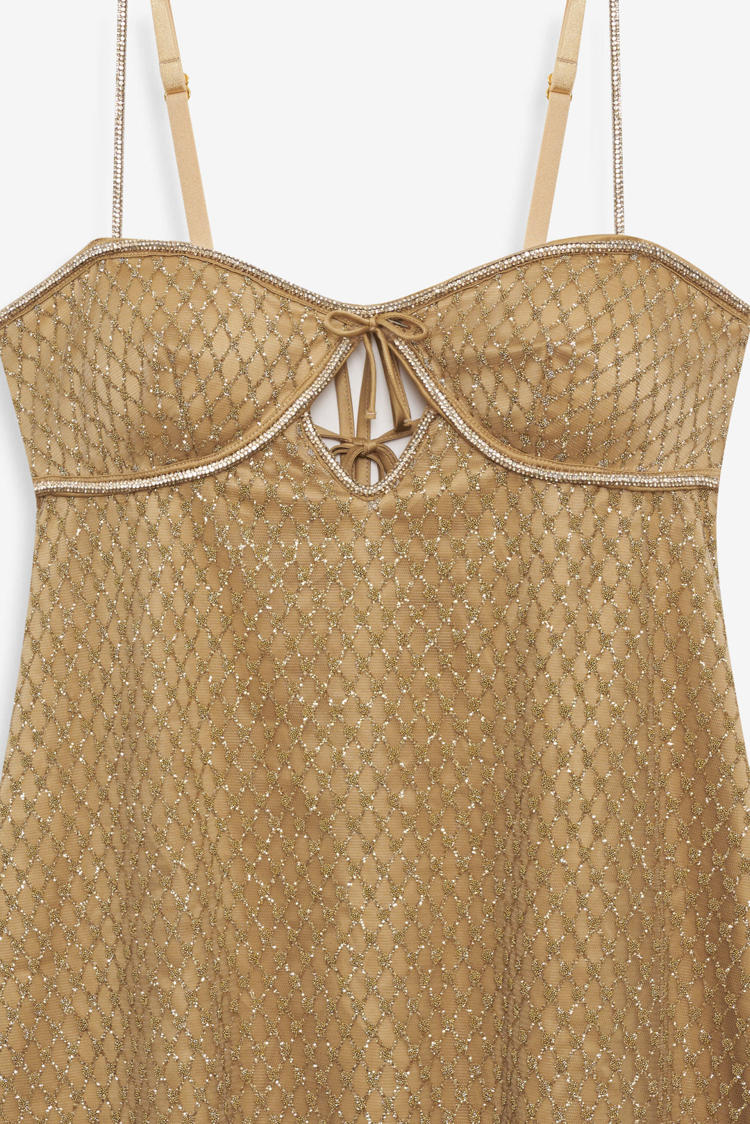 Glitter Slip Dress — Gold