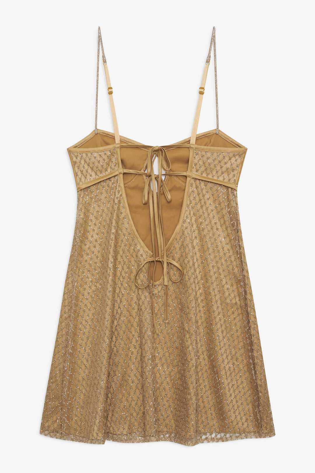 Glitter Slip Dress — Gold