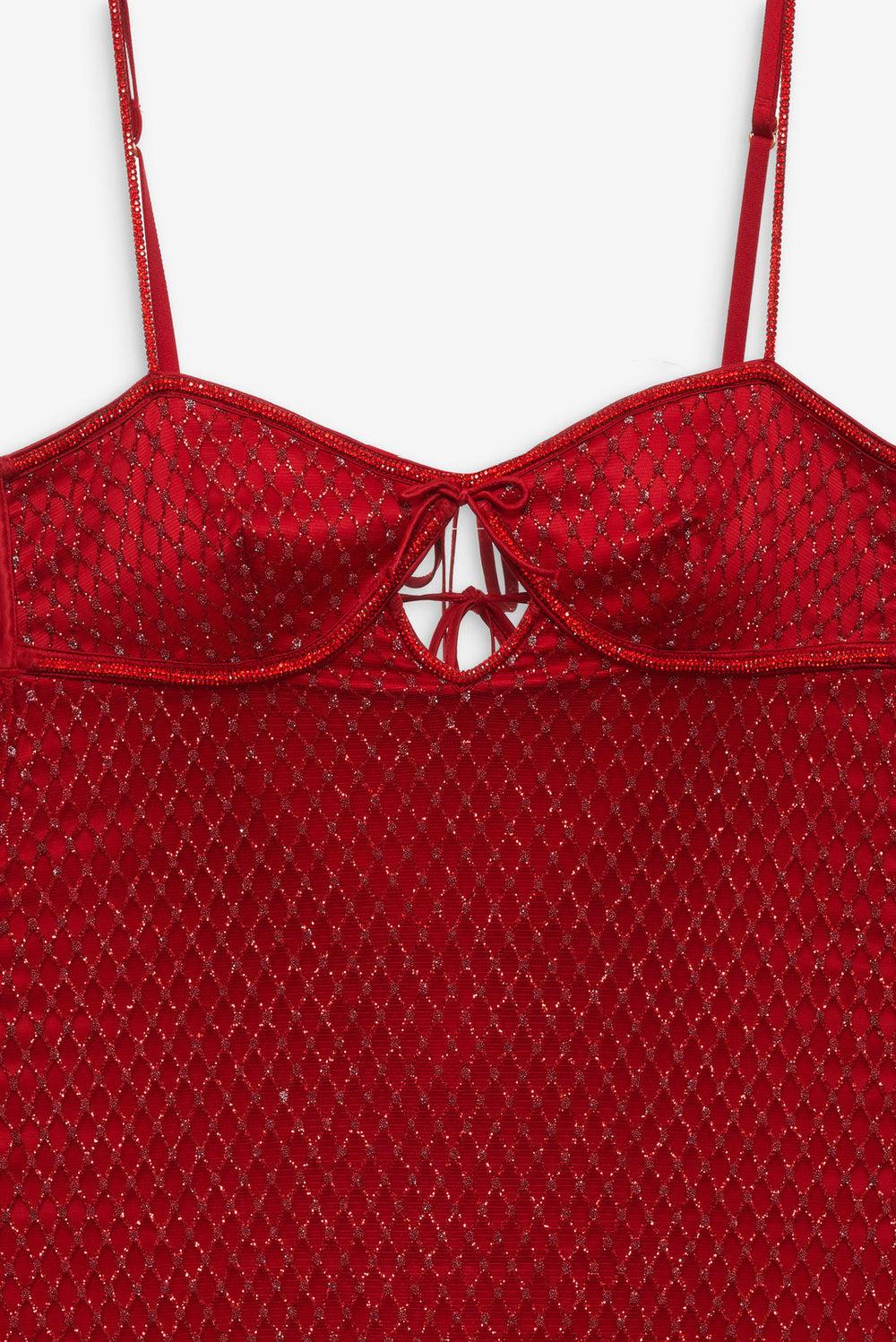 Glitter Slip Dress — Red