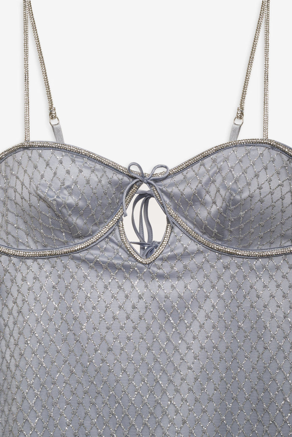 Glitter Slip Dress — Silver