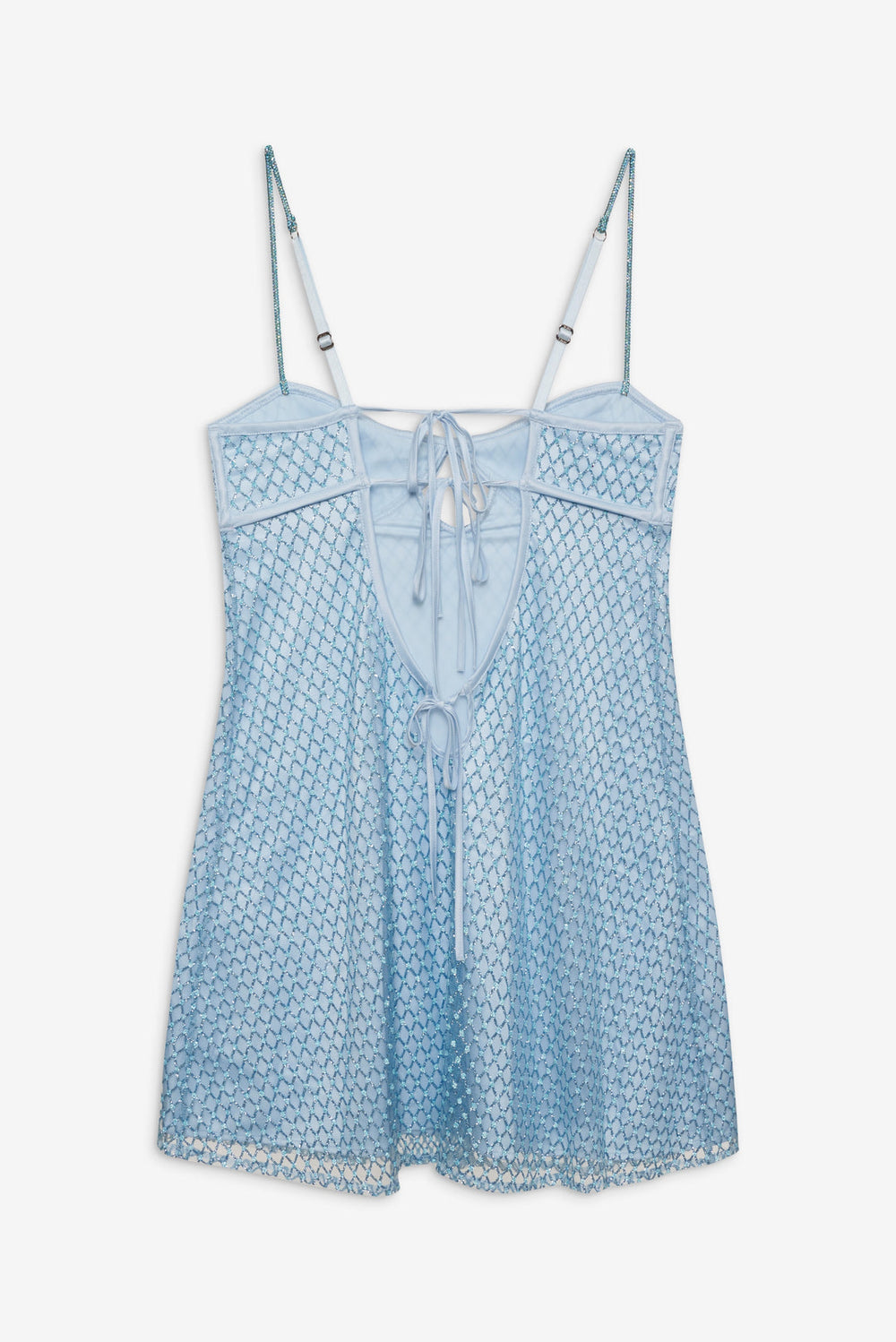 Glitter Slip Dress — Blue