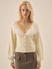 Aster Knit Cardigan — Cream
