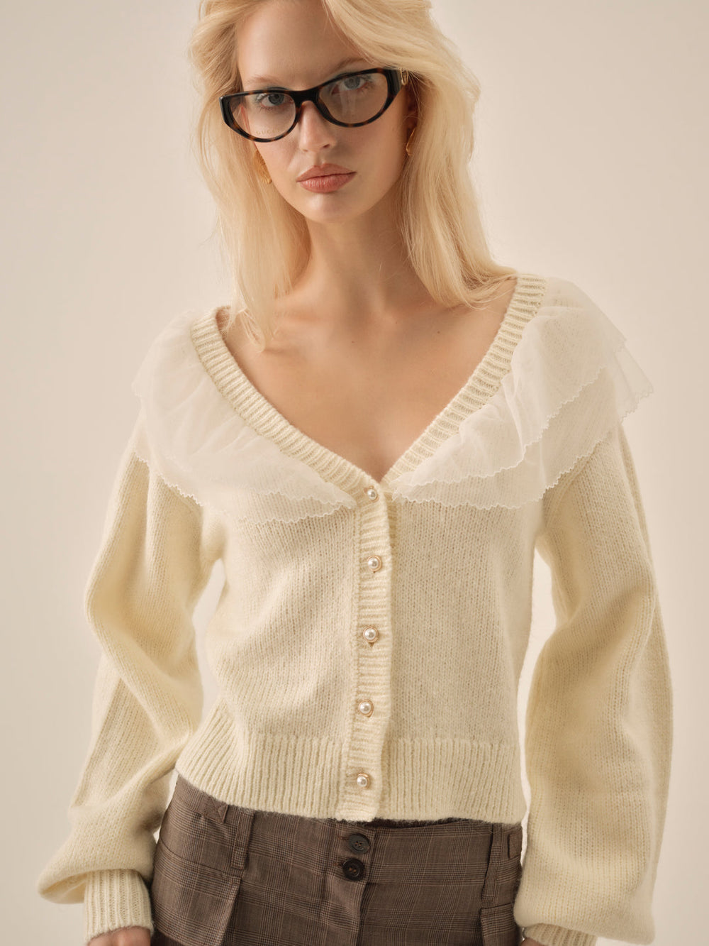 Aster Knit Cardigan — Cream