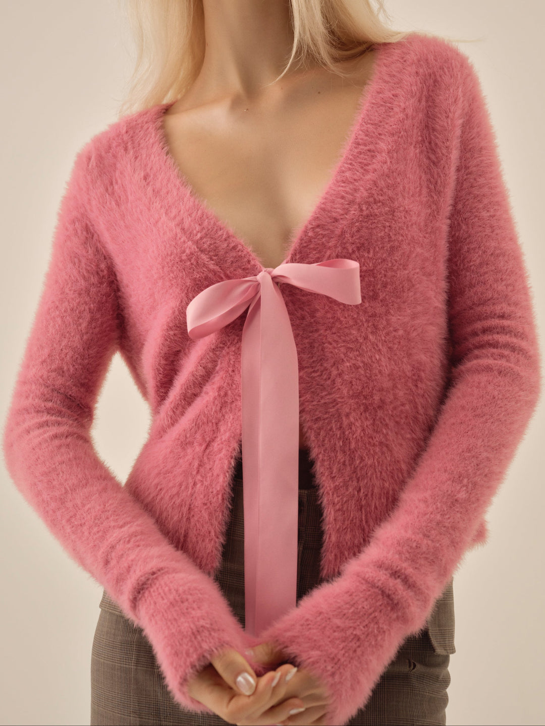 Tayla Knit Cardigan — Pink