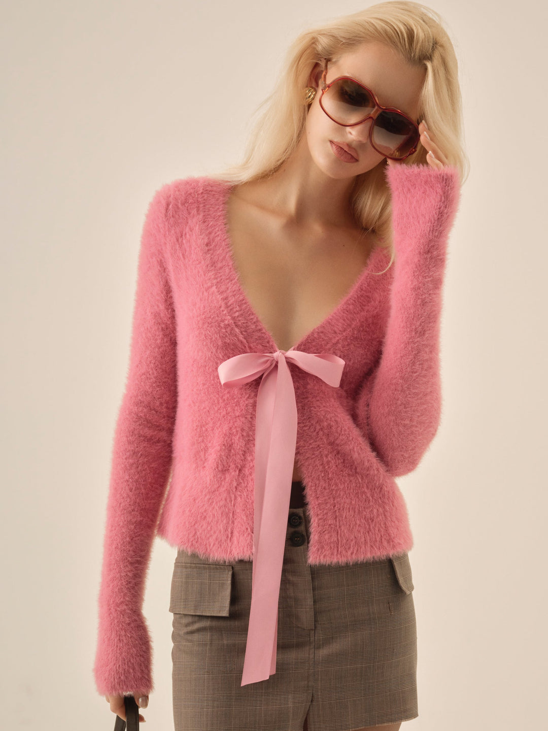 Tayla Knit Cardigan — Pink