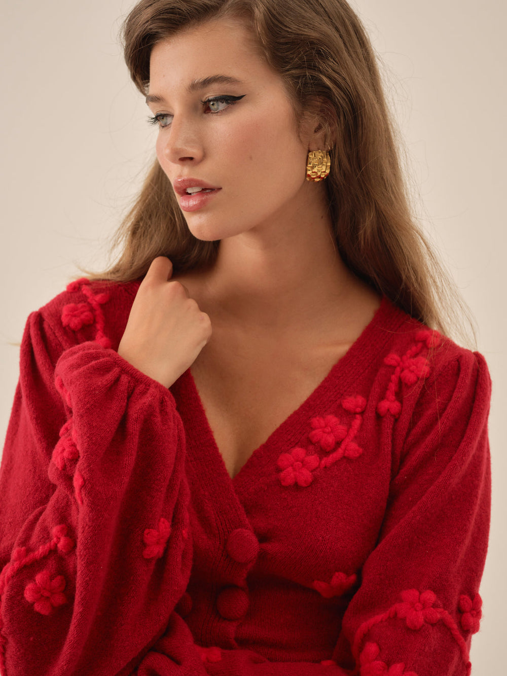 Adalyn Cardigan — Red