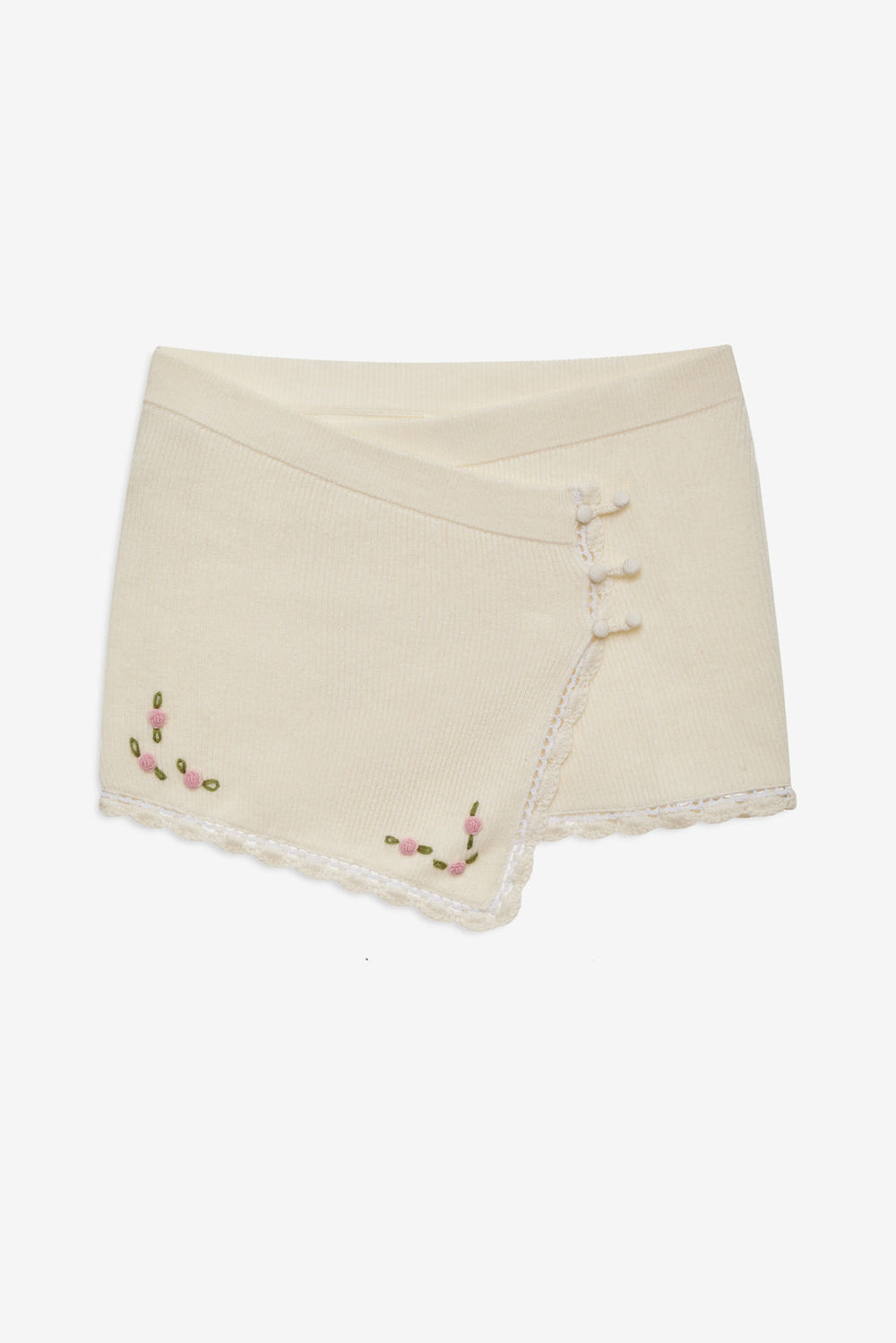 Pheobe Knit Mini Skirt — Cream