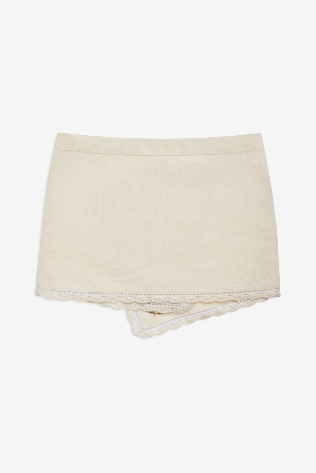 Pheobe Knit Mini Skirt — Cream