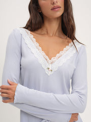 Eisley Knit Top — Blue