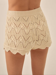 Lelia Knit Short — Cream