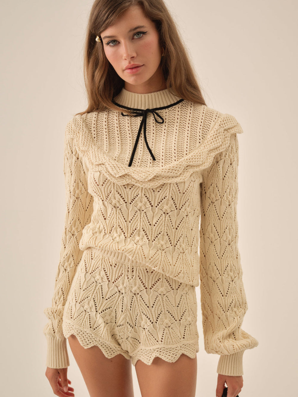 Lelia Knit Short — Cream